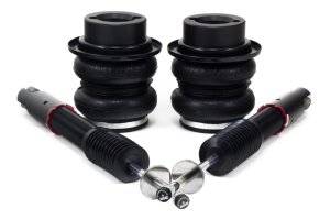 Acura ILX Air Suspension Kit - Rear - Air Lift - 30-Level Damping Adjustable Monotube, Threaded Body Shock - Black Chromed with Red Accents - `13-`15